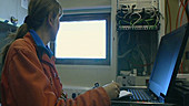 Flux aerial scientist, Antarctica