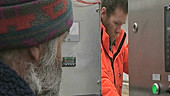 Ice core drill control panel, Antarctica