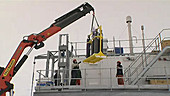 Nodwell mobile crane at CASLAB, Antarctic