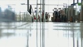 Airport foot traffic - timelapse