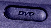 Pressing DVD button close-up
