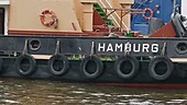Hamburg Harbour - docked boat