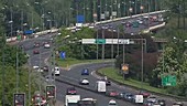 Warsaw motorway traffic timelapse