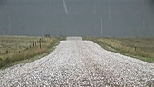 Hail stones falling