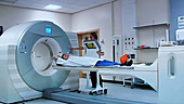 Patient undergoing PET-CT scan