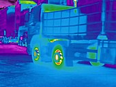 Thermogram of road traffic