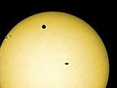 Venus crossing the sun