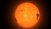 Extrasolar planet around a red dwarf