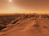 Flight over Vallis Marineris, Mars