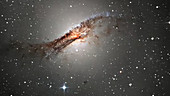 Zoom into Centaurus A galaxy