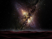 Milky Way colliding with Andromeda Galaxy