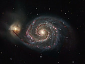 Zoom in to Whirlpool Galaxy