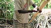 Splitting bamboo
