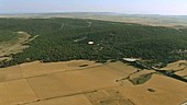 Aerial view of Sierra de Atapuerca, Spain