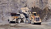 Quarry truck and loader