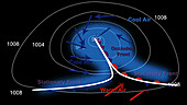 Low pressure weather system formation