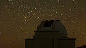 Taurus rising over Isaac Newton telescope