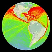 Global shipping routes, 2004-2005