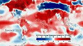 Global average temperature increase, 2010