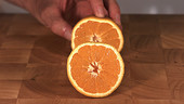 Slicing an orange