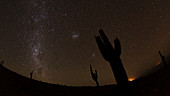 Desert night sky timelapse
