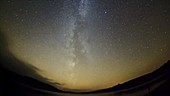 Milky Way at Usk Reservoir, timelapse