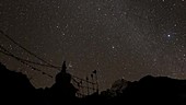 Stars over a stupa, timelapse