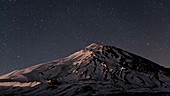 Mount Damavand at night, timelapse