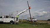 Repair work following EF4 tornado