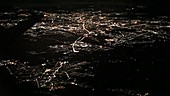City at night aerial
