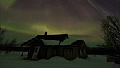 Northern lights over Sweden, timelapse
