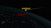 Chelyabinsk meteor atmospheric plume