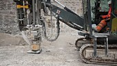 Drilling rig at a quarry