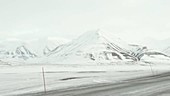 Road sign in Arctic