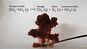 Nitrogen triiodide explosion, high-speed