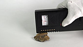 Tyuyamunite with Geiger counter