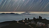 Observatory star trails, timelapse