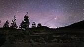 Milky Way, timelapse