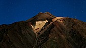 Mount Teide at night, timelapse