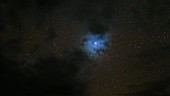 Sirius amongst clouds, timelapse