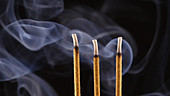 Smoke from incense sticks