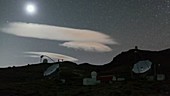 Moon over Observatory, timelapse
