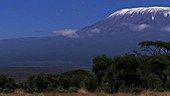 Mt Kilimanjaro at night, timelapse