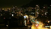 Santiago de Chile at night, timelapse