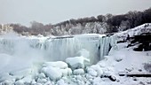 Niagara Falls partially frozen