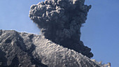 Sakurajima volcano erupting