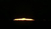 Timelapse of sunset with green flash
