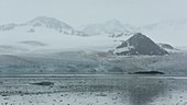 Melting and receding glacier