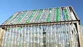 Greenhouse made from bottles