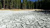 A drought impacted lake
